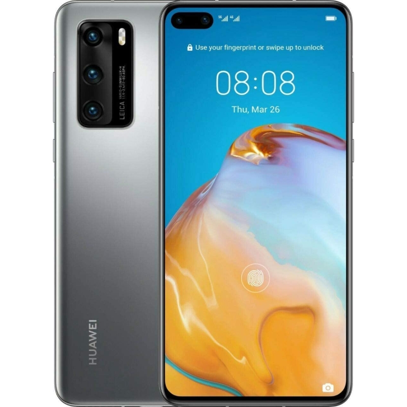 Huawei P40 5G Dual-SIM 128GB ROM + 8GB RAM (GSM Only | No CDMA) Factory Unlocked Android Smartphone (Silver Frost) - International Version - Image 2